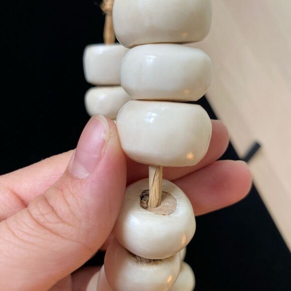 Artisan Vintage Handmade Clay Bead Necklace - Picture 4 of 7